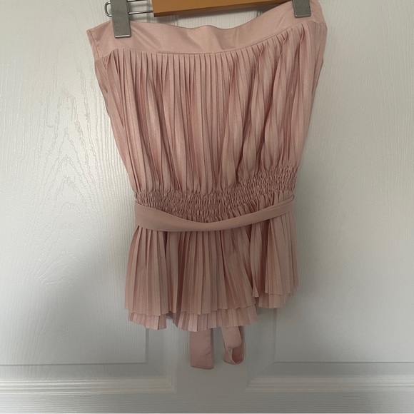 MNG SUIT TALKA Pleated Top Pink Polyester Women’s XS - Picture 3 of 9